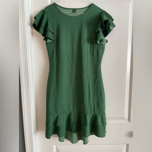 Ruffle trim a line dress